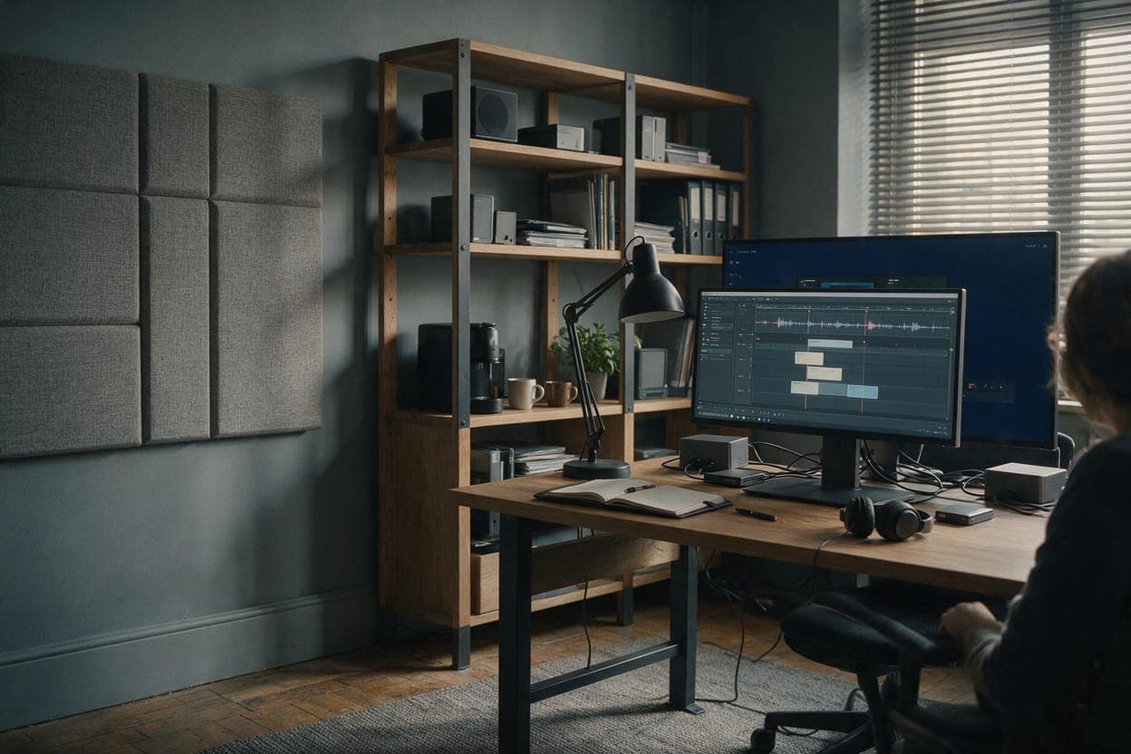 Polish subtitles being timed against video in a post-production suite