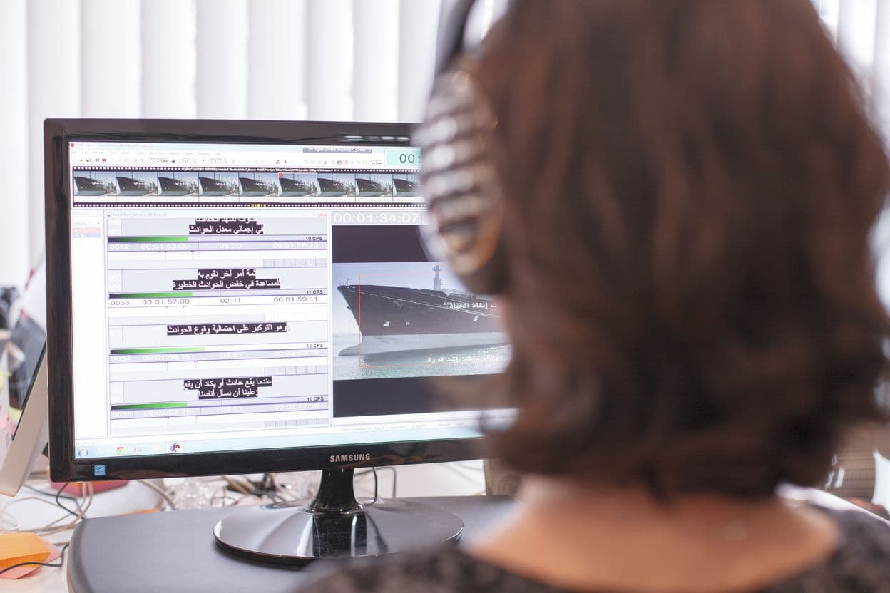 Our in-house subtitlers working on Spanish files
