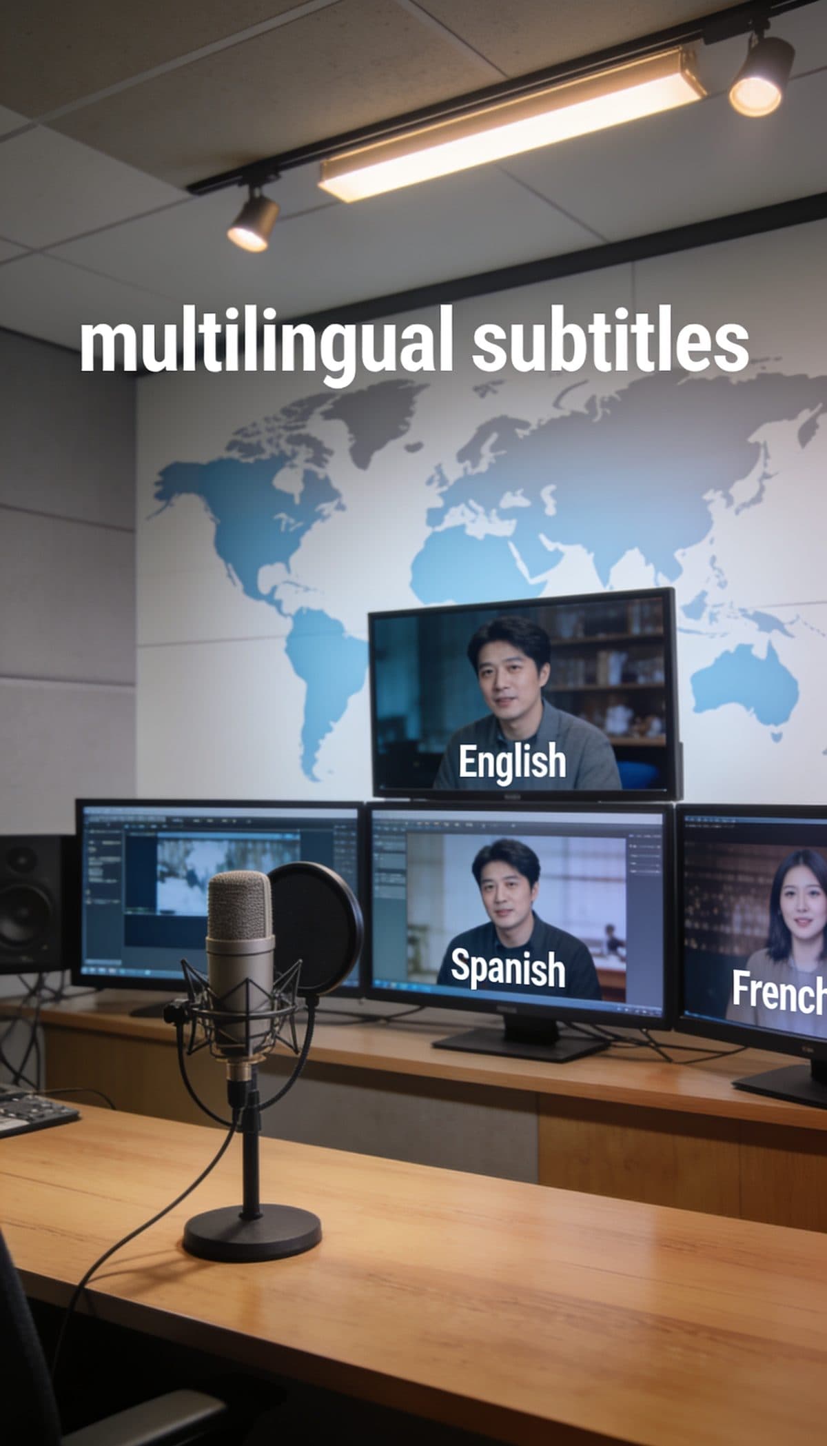 Subtitler timing German captions against a video
