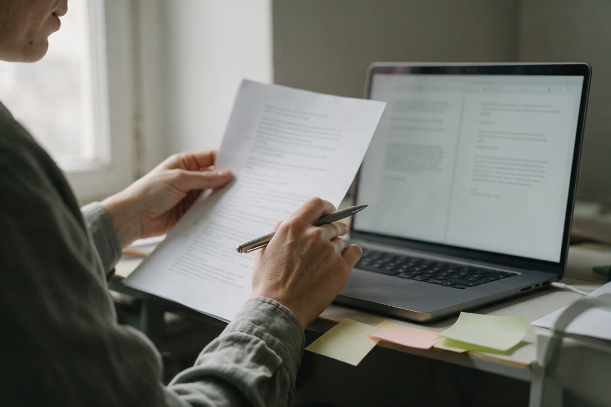 Linguist working on a Polish translation