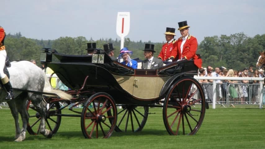 The royal carriage of the British Royal Family at Ascot