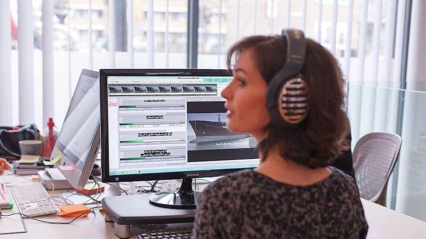 Professional subtitler working at GoLocalise's premises