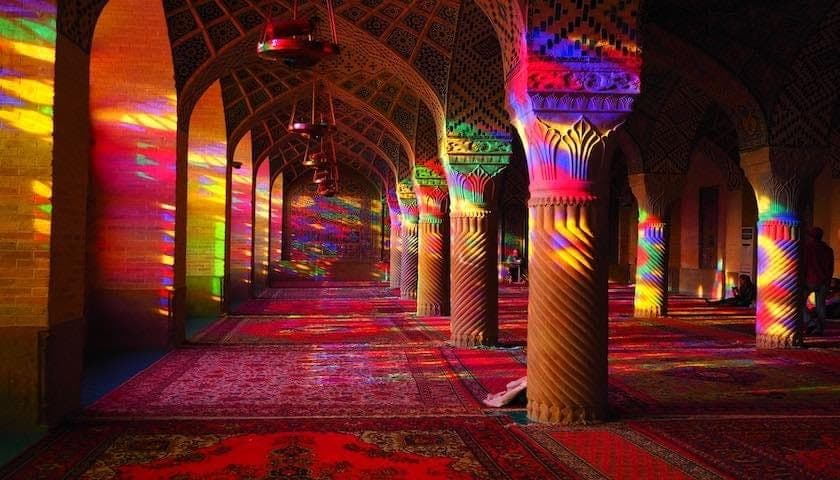 The Pink Mosque in Shiraz, Iran