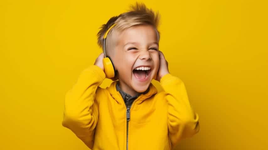 Skills for Voice Actors. Photo of young boy with headphones. Image licence from FreePik: https://www.freepik.com/free-ai-image/portrait-young-boy-with-headphones_65344213.htm This image is being used to illustrate the article "Top 10 Skills for Voice Actors."
