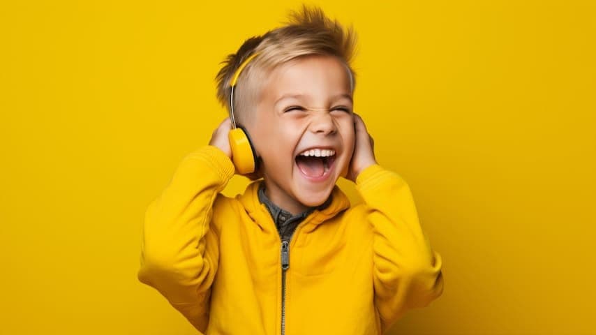 Skills for Voice Actors. Photo of young boy with headphones. Image licence from FreePik: https://www.freepik.com/free-ai-image/portrait-young-boy-with-headphones_65344213.htm This image is being used to illustrate the article "Top 10 Skills for Voice Actors."