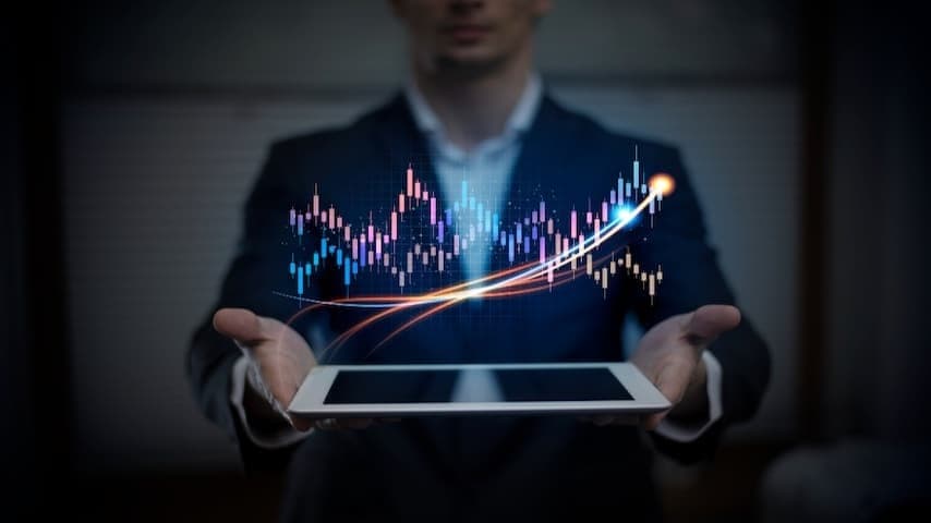 Finance banner concept collage