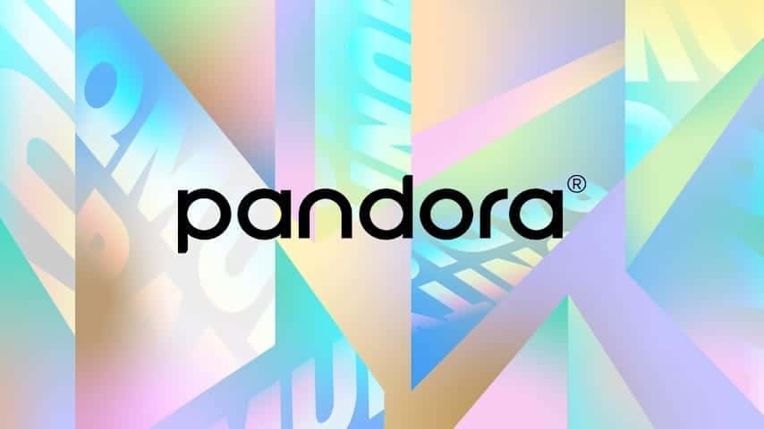 Pandora Ads. colourful collage with the Pandora logo in the centre. This image is used to illustrate the article “Maximising Pandora Ads with Expert Voice Overs".